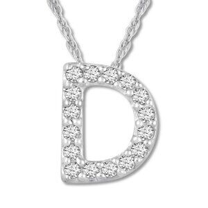 18kt White Gold Plated Letter D